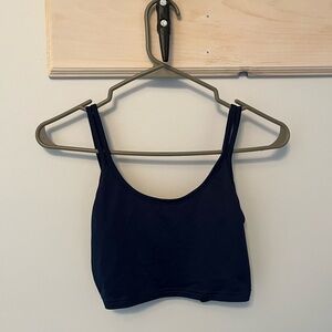 Navy Crop Top With Twisted Back